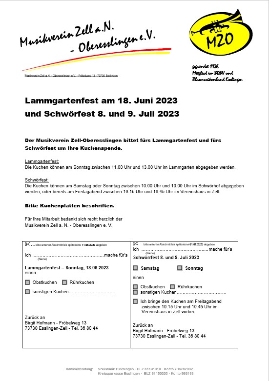 Kuchenzettel