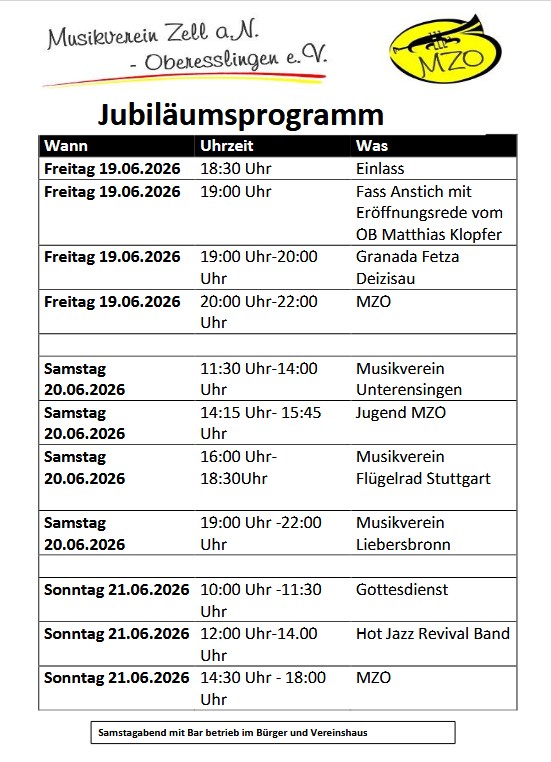 Programm 100Jahriges